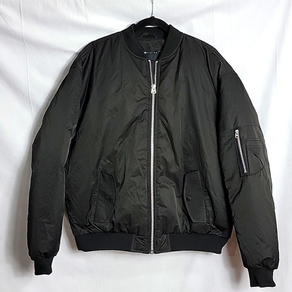NWOT..ASOS DESIGN.. black bomber jacket..